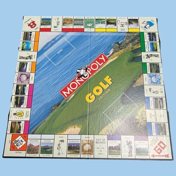 NEW 1998 USAopoly Vintage Monopoly Golf Board Game Complete Open Box - Picture 3 of 5